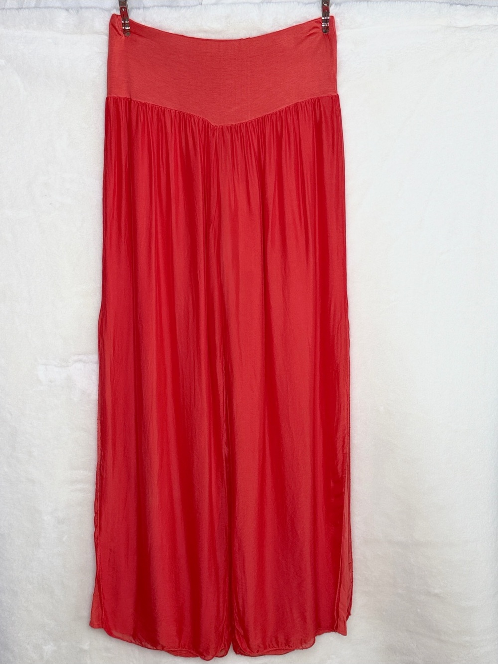 Scandal Italy Silk Blend Free Pant - Red - S/OS - NWT